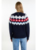 DreiMaster Damen Strickjacke in Marine Mehrfarbig
