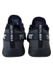 Plein Sport Schwarz Blau Indigo Polyester Carter Sneaker Schuhe