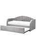 Beliani Tagesbett EYBURIE in Grau - (W) 99 x (H) 102 x (L) 217 cm