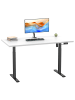 ebuy24 Schreibtisch LonaE 140x50x71-120cm Weiß 140 x 50 cm