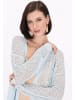 VIRITA Women Cardigan in Light Blue Multicolor