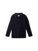 Tom Tailor Langarmshirt GATHERING V-NECK in Blau