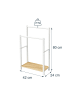 relaxdays Handtuchständer in Natur/ Weiß - (B)42 x (H)80 x (T)24 cm