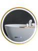 HOMCOM Badezimmerspiegel-Ø60 x 3,5T cm-Gold