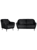 Beliani 2-tlg Sitzgruppe EIBY in Schwarz