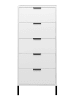 58 aufm Kessel KOMMODE Erna 51x45x123 Kreidegrau matt Lack