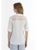 Usha Damen Blusenshirt Mit Spitze in Weiss