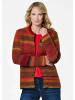 GOLDNER Multicolor Woll-Jacke mit Stehkragen in rot / orange / gemustert