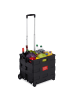 relaxdays 4x Einkaufstrolley in Schwarz - (B)42 x (H)100 x (T)37 cm