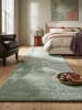KADIMA DESIGN Hochflorteppich Antirutsch Uni ALDAN Polyester Grün 80 x 150 cm in Grün