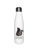 Mr. & Mrs. Panda Wasserflasche Stinktier Sitzen mit Spruch in Weiß