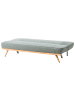 Beliani Schlafsofa KALFAFEL in Grün/Braun - (W) 191 x (H) 84 x (L) 73 cm