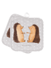 Mr. & Mrs. Panda topfhalter Igel Liebe ohne Spruch in Grau Pastell