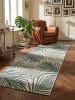 KADIMA DESIGN Läufer Palmblätter flachgewebt pflegeleicht Wohnzimmer Flur Esszimmer in Grün