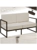 tectake Garten-Loungesofa Comosa, 142 x 78 x 85 cm, braun/beige