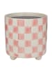 Butlers Blumenübertopf NEW DELFT Karo in Rosa