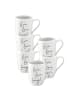 Villeroy & Boch 6er Set Becher mit Henkel 'Live Love Laugh' Statement 290 ml in weiß