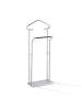 relaxdays Herrendiener in Silber/Braun - (B)46 x (H)110 x (T)19 cm