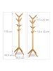 relaxdays Garderobenständer in Natur - (B)40,5 x (H)179 x (T)40,5 cm