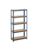 relaxdays Schwerlastregal in Anthrazit - (B)75 x (H)150 x (T)30 cm