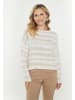 Usha Women Sweater in cream multicolor