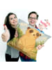 Mr. & Mrs. Panda Kissen Erdmännchen Design ohne Spruch in Weiß