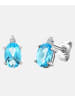 Diamant L'éternel Ohrringe aus 585 Weißgold mit 1.07 Karat Diamant mit Topas