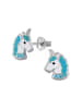 schmuck23 Silber Ohrringe 925 Einhorn 0,7 cm x 0,8 cm