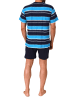 NORMANN kurzarm Schlafanzug Shorty Pyjama Streifen - 84302 in marine
