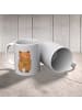 Mr. & Mrs. Panda Camping Tasse Bär Honig ohne Spruch in Grau Pastell