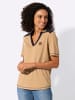 WITT WEIDEN Kurzarmshirt in camel-marine