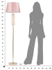 Mauro Ferretti Goldene Stehlampe aus Metall mit rosa Lampenschirm, Ø 40 x 168,5 cm