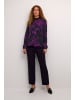 Kaffe Langarm-Bluse KAamber Regular fit in Black/Purple Painted Flower