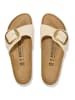 Birkenstock Sandale Madrid Big Buckle Nubuck Leather in Beige