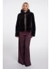 RINO&PELLE Lambra Faux-Fur-Jacke mit hohem Stehkragen in peated