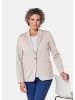 GOLDNER Kurzgröße:  Damenblazer mit Reverskragen und Paspeltaschen in kiesel