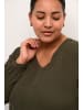 KAFFE curve Langarm-Bluse KCami in Forest Night