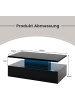 COSTWAY Couchtisch mit LED 110x60x40cm in Schwarz