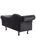 Beliani Chaiselongue LATTES II in Schwarz/Braun - (W) 192 x (H) 81 x (L) 59 cm