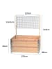 relaxdays Hochbeet in Natur - (B)120 x (H)118 x (T)80 cm