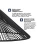 STAR Trading Rattan-Lampenschirm Vide Ø 58 cm Schwarz – wetterfester Außenschirm