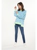 usha BLUE LABEL Women Sweatshirt in sky blue stripe