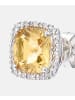 Diamant L'éternel Ohrstecker aus 375 Weißgold mit Diamant mit Citrin