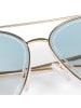 styleBREAKER Piloten Sonnenbrille in Gold / Blau