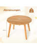 COSTWAY Beistelltisch Gartentisch Holz 62 x 40 cm in Braun