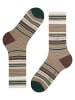 Burlington Socken Stripe in Cafe latte