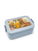 Mr. & Mrs. Panda Lunch Box Pinguin Pommes Eimer Design mit Spruch in Blau Pastell