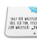 Mr. & Mrs. Panda Untersetzer Walfisch Thunfisch mit Spruch in Weiß
