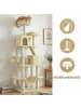 Feandrea Katzenbaum Clawfy in Beige - (B)48.5 x (H)203.5 x (T)59 cm