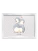 Mr. & Mrs. Panda Fotoaufsteller Pinguine Kuscheln ohne Spruch in Grau Pastell